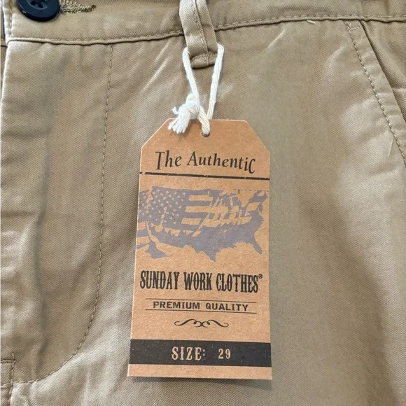 Sunday Work Clothes - Khaki Shorts - Size 29 - Picture 3 of 4